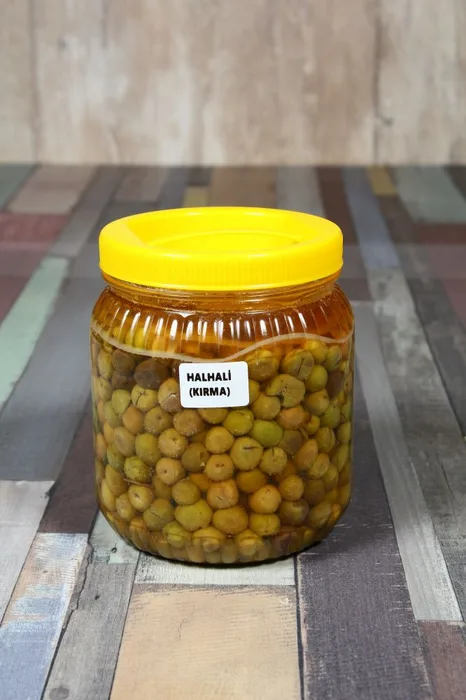 YEŞİL ZEYTİN HALHALİ KIRMA (1 KG SALAMURA)